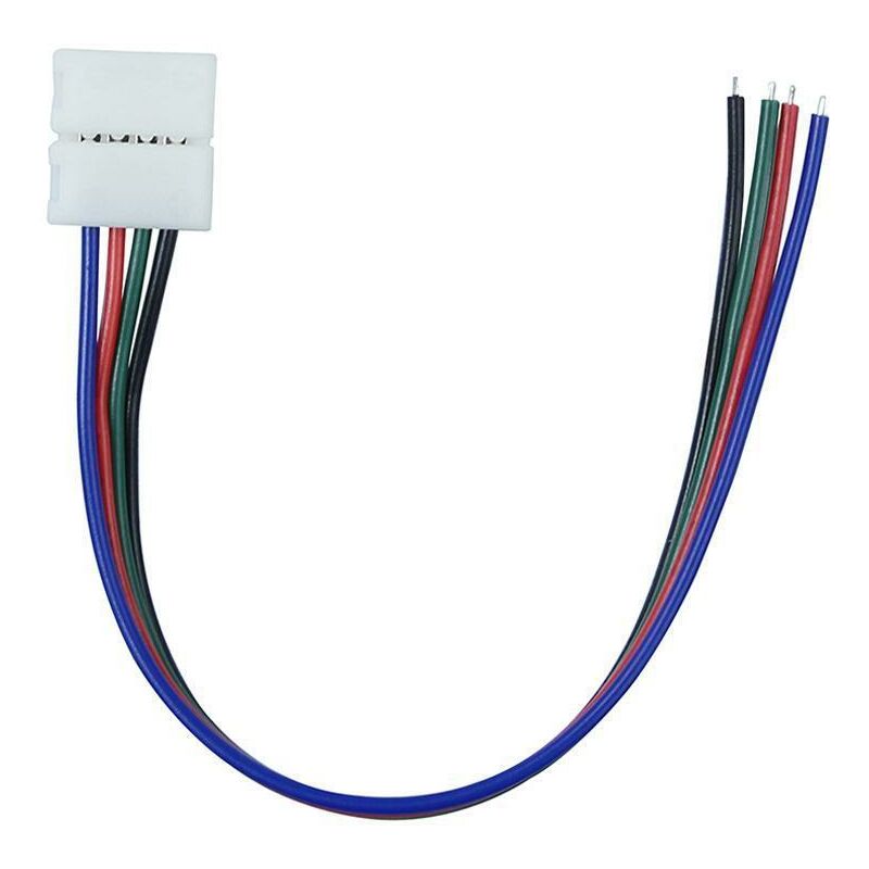 Image of Aftertech - connettore filo 10mm rgb rapido clip jack plug per striscia strip led B1E14
