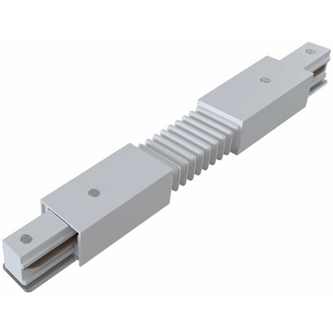Connettore Flessibile di Collegamento per Sistemi Illuminazione a Binario Monofase Bianco