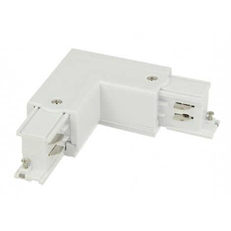 Connettore Giunto Forma L Sinistro Colore Bianco Per Barra Sistema Binario Trifase CB40101 CB40102 CB40103