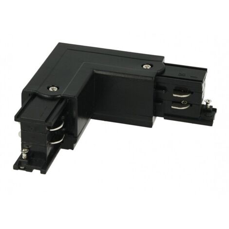 Connettore Giunto Forma L Sinistro Colore Nero Per Barra Sistema Binario Trifase CB40201 CB40202 CB40203