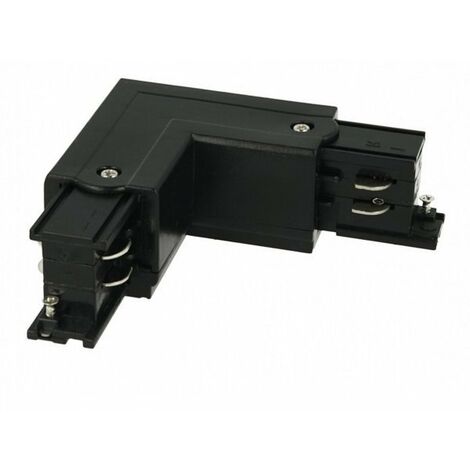 Connettore Giunto Forma L Sinistro Colore Nero Per Barra Sistema Binario Trifase CB40203