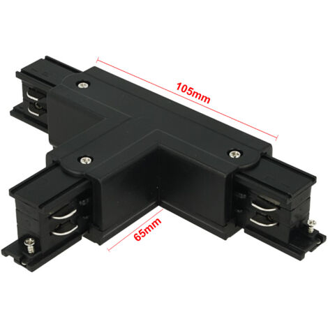 Connettore Giunto Forma T Destro Colore Nero Per Barra Sistema Binario Trifase CB40203