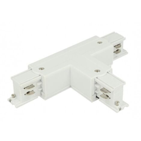 Connettore Giunto Forma T Sinistro Colore Bianco Per Barra Sistema Binario Trifase CB40101 CB40102 CB40103
