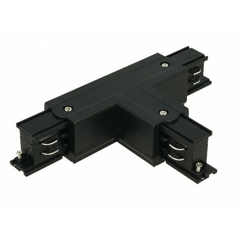 Connettore Giunto Forma T Sinistro Colore Nero Per Barra Sistema Binario Trifase CB40203