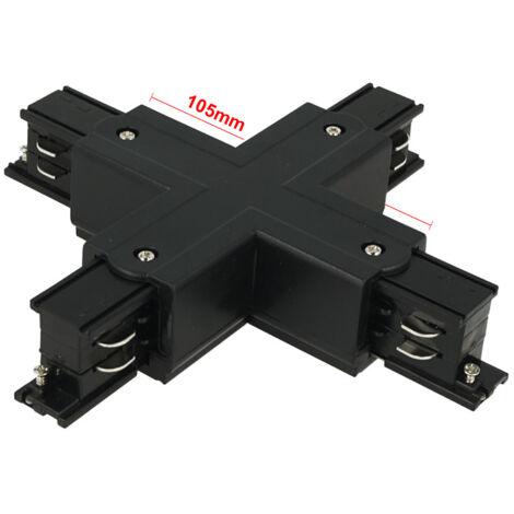 Connettore Giunto Forma X Colore Nero Per Barra Sistema Binario Trifase CB40203
