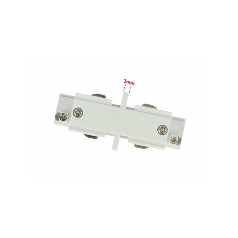 Image of Ledlux - Connettore Giunto Lineare Forma i Colore Bianco Per Barra Sistema Binario Trifase CB40103