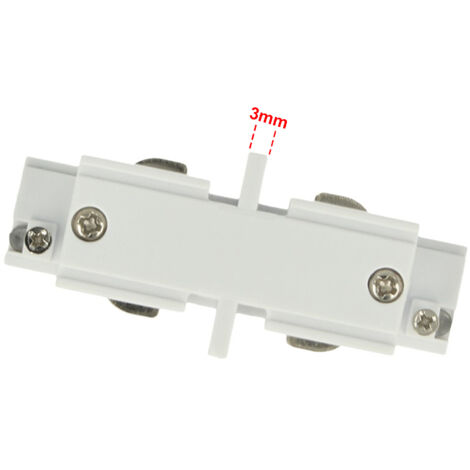 Connettore Giunto Lineare Forma I Colore Bianco Per Barra Sistema Binario Trifase CB40103