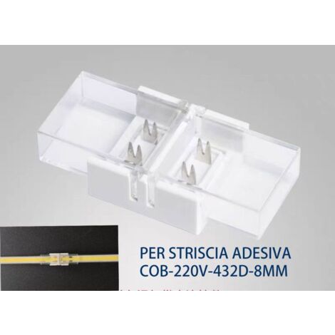 Connettore Giunzione Striscia Led COB 8mm 220V