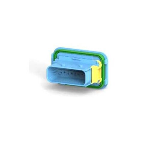 Connettore Heavy Duty Sealed 1.6X0.6 porta maschio 18vie blu
