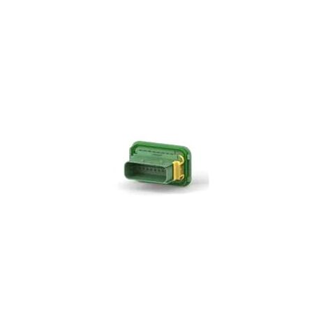 Connettore Heavy Duty Sealed 1.6X0.6 porta maschio 18vie verde