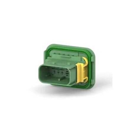 Connettore Heavy Duty Sealed 1.6X2.8 porta maschio 10vie verde