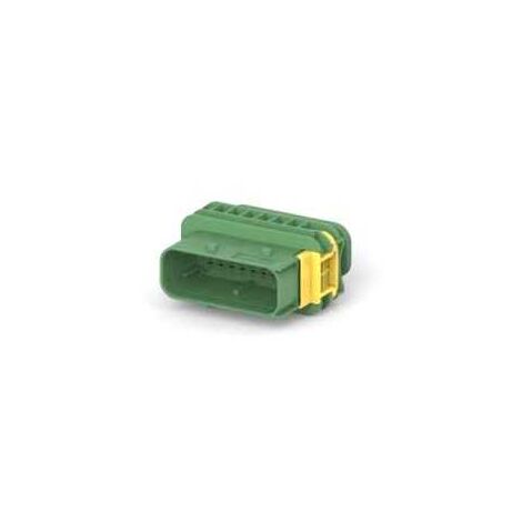 Connettore Heavy Duty Sealed 1.6X2.8 porta maschio 15vie verde senza guarnizione