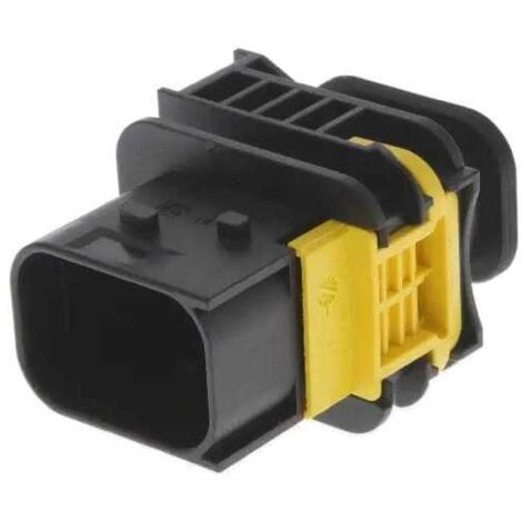 Connettore Heavy Duty Sealed 1.6X2.8 porta maschio 7vie nero senza guarnizione