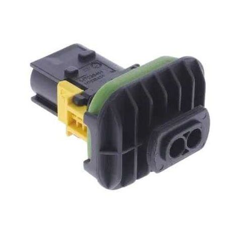 Connettore Heavy Duty Sealed 2.8X0.8 porta maschio 2vie nero