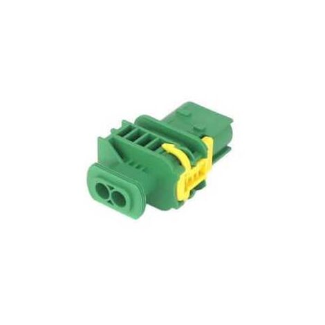Connettore Heavy Duty Sealed 2.8X0.8 porta maschio 2vie verde senza guarnizione