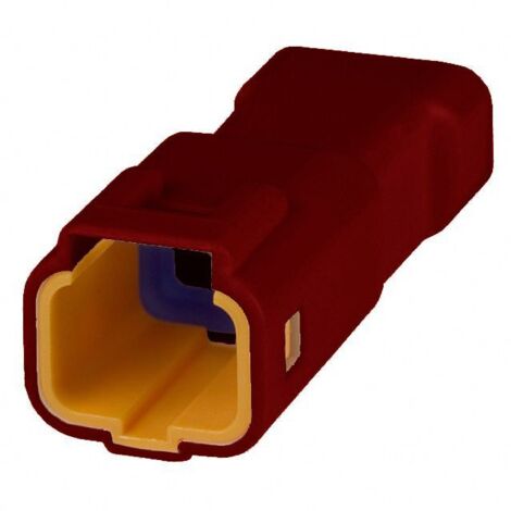 Connettore JWPF femmina  porta maschio 3 vie rosso