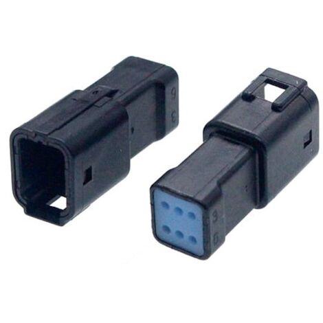 Connettore JWPF femmina porta maschio 6 vie nero