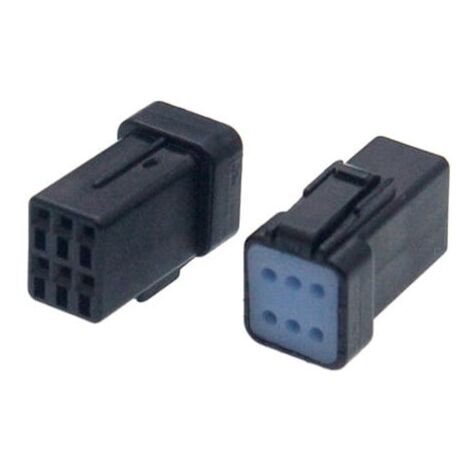 Connettore JWPF maschio porta femmina 6 vie nero