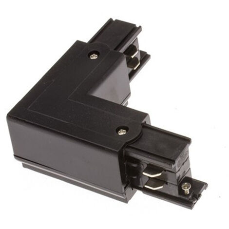 Connettore L 90° Binario Trifase LED Nero A19-TRI-NERO-L