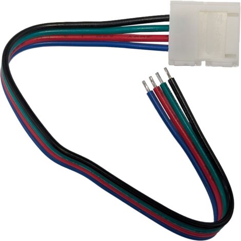Connettore LED RGB da 10 mm. Connettore su un lato.