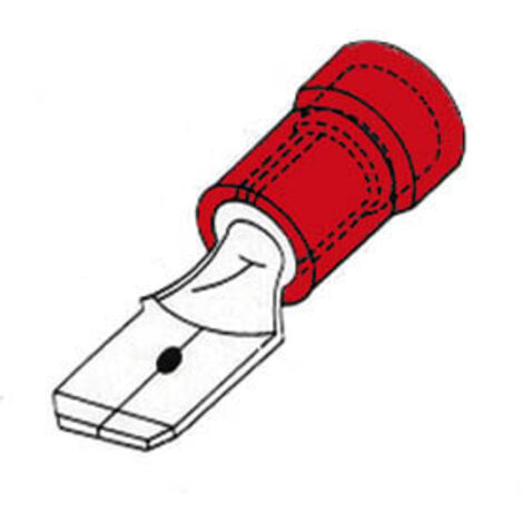 CONNETTORE MASCHIO 2,8mm ROSSO