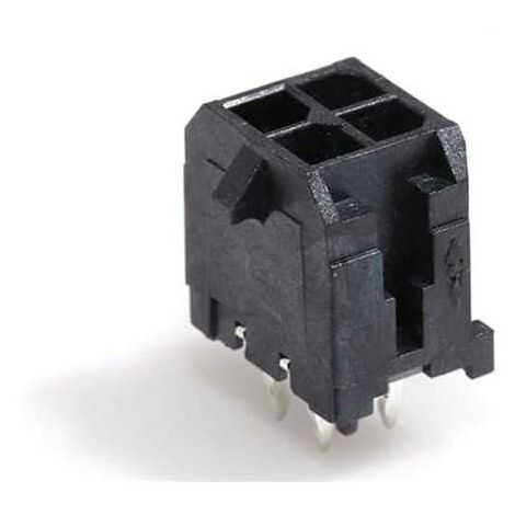 Connettore Micro Fit femmina porta maschio 2X2 vie da circuito stampato