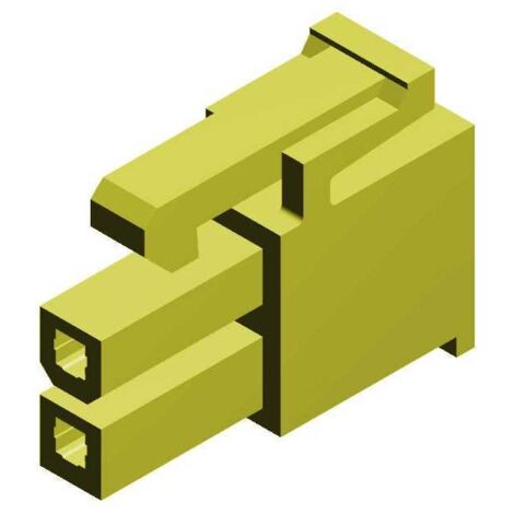 Connettore Mini Fit maschio 2 vie giallo