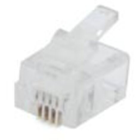 Connettore modulare rj11 6p4c, 50 pezzi per blister