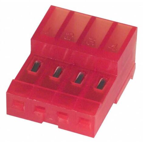 Connettore MTA 100 Femmina 4 Vie Rosso per cavo AWG 22