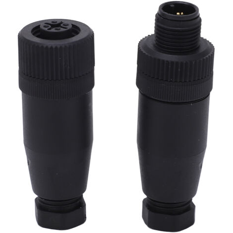 Connettore NMEA 2000 maschio/femmina, terminatore, ABS M12 5 a forma di A, 9A, resistente al calore e con protezione UV, per imbarcazioni marine.