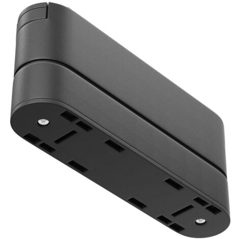 Connettore Per Base Di Illuminazione Di Binario Moderno Plastica Nera 15,5Cm