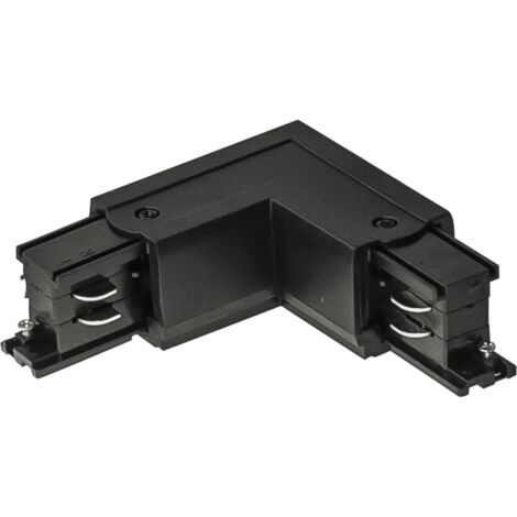 Connettore per binari di illuminazione ANGOLO DESTRO NERO TRIFASE