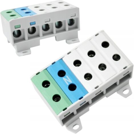 Connettore per binario 5 x 2,5 - 35 mm² colorato TRACON FLEAL-35 trifase, N, protettivo