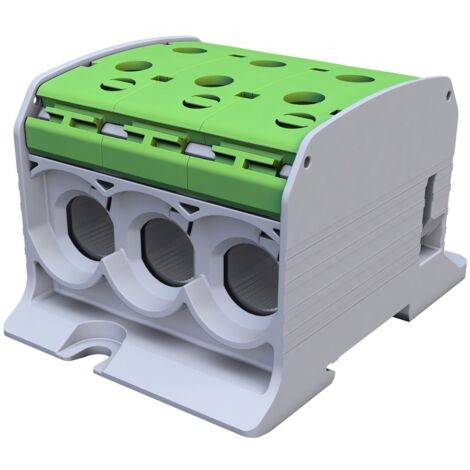 Connettore per binario filettato STB 95-3 Al/Cu 87560 SIMBLOCK, verde