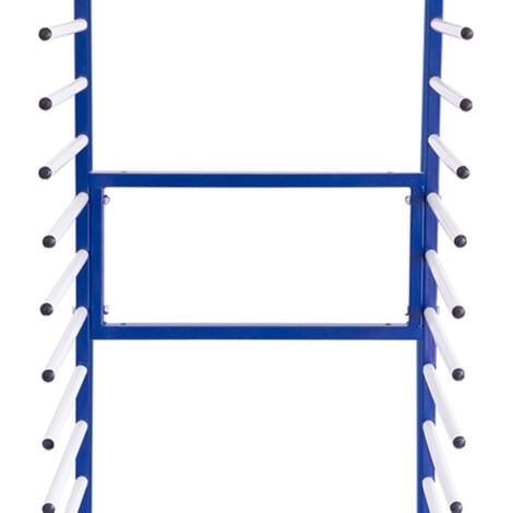 MONSTER SHOP Connettore per Carrello Asciugature Vernici combinato Kit di giunzione a 2 vie acciaio verniciato a polvere blu Officina industriale di verniciatura a spruzzo Fai da te 4 x morsetti GRATUITI