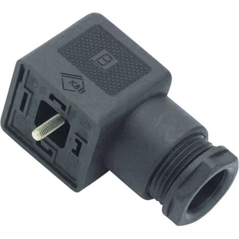 Connettore per elettrovalvole, struttura A serie 210 Nero Poli:3+PE 43-1706-000-04 binder Contenuto: 1 pz.