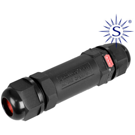 Connettore per Giunzioni da Esterno con Valvola Anticondensa 10x2,6cm 3P IP68 Nero Serie Solera (Termoretraibile) CE-3PV