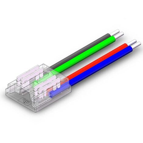 Connettore per LED COB e SMD RGB a 4 pin da Striscia ad Alimentazione 10mm