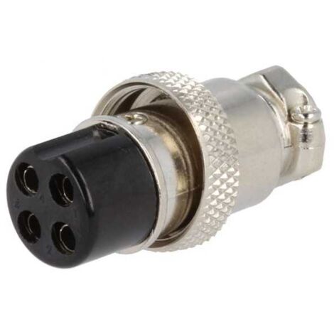 Connettore per microfono femmina 4 vie metallico
