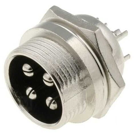Connettore per microfono maschio 4 vie metallico da pannello