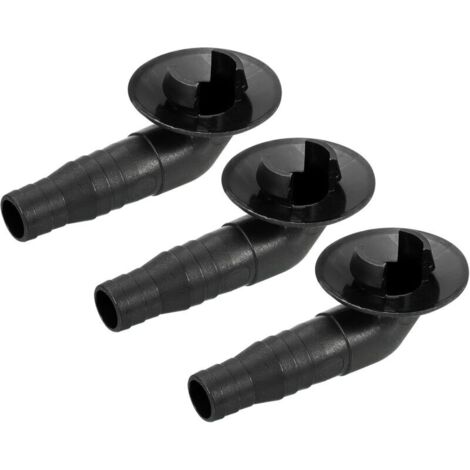 Connettore per tubo di scarico del condizionatore d'aria KZQ, gomito per tubo da 19 mm, accessorio di ricambio per mini split da finestra, nero, confezione da 3