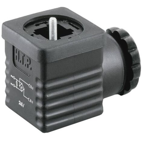 Connettore per valvole con raddrizzatore a ponte Nero Poli:2 + PE G1NU2RV1 HTP Contenuto: 1 pz.