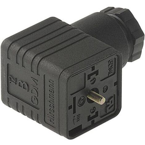 Connettore plug-in con inserto elettronico nero GDML 2016 GB 1 Polo:2 + PE Hirschmann : 1Pz.