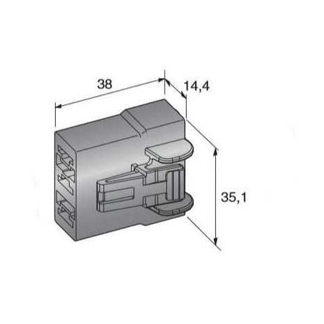 Connettore Power Maschio 3 Vie Nero