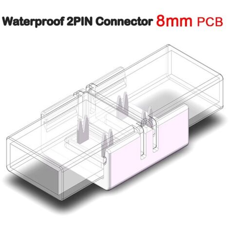 Connettore Rapido Impermeabile per Strisce Led COB e SMD a 2 pin  8mm