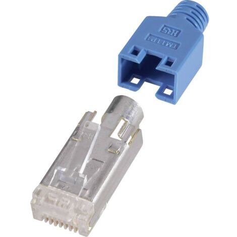 CONNETTORE SCHERMATO RJ45 CON CAPPUCCIO 10PZ