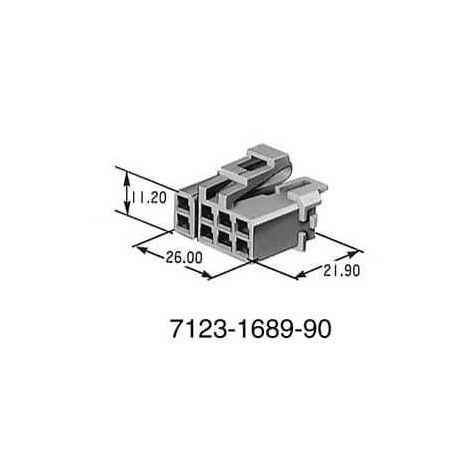 Connettore Serie 58 Maschio 8 Vie blu