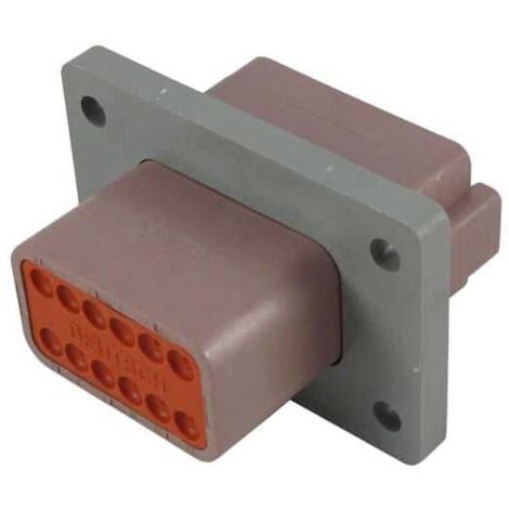 Connettore Serie DT Femmina 12 Vie da pannello Marrone