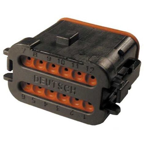 Connettore Serie DT Maschio 12 Vie EP06 Nero