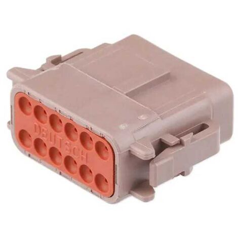 Connettore Serie DTM Maschio 12 Vie Marrone